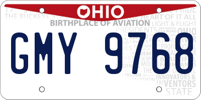 OH license plate GMY9768