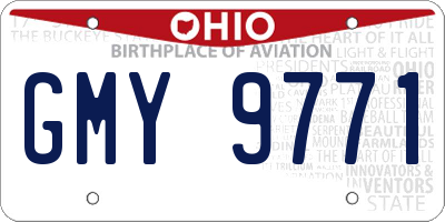 OH license plate GMY9771
