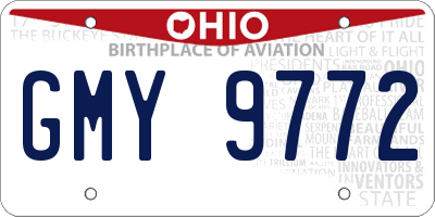 OH license plate GMY9772