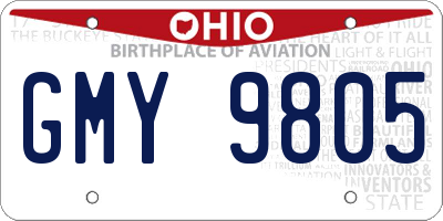 OH license plate GMY9805