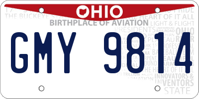 OH license plate GMY9814