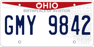 OH license plate GMY9842