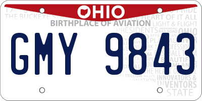 OH license plate GMY9843