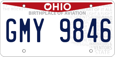 OH license plate GMY9846