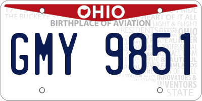 OH license plate GMY9851