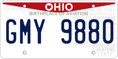 OH license plate GMY9880