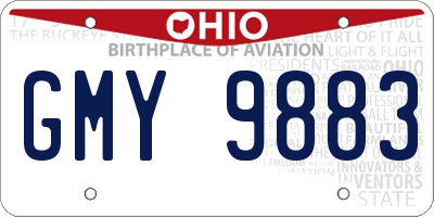OH license plate GMY9883