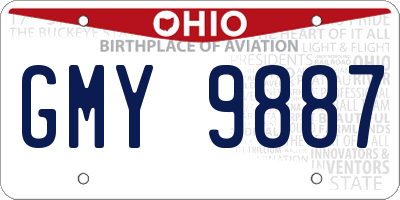 OH license plate GMY9887