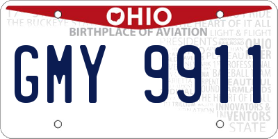 OH license plate GMY9911