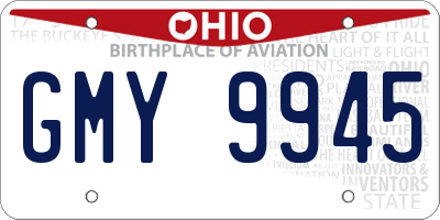 OH license plate GMY9945