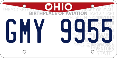 OH license plate GMY9955