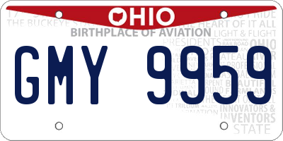 OH license plate GMY9959