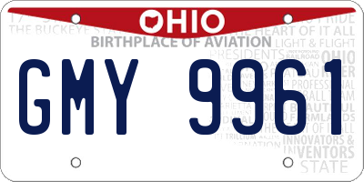 OH license plate GMY9961