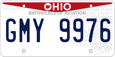 OH license plate GMY9976