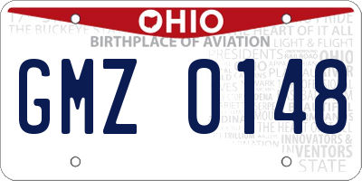 OH license plate GMZ0148