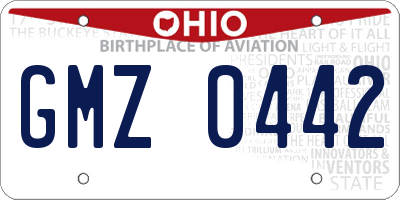 OH license plate GMZ0442