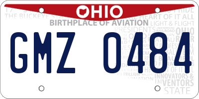 OH license plate GMZ0484