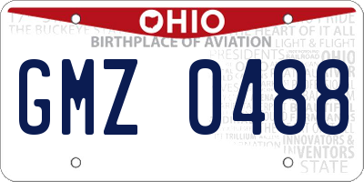 OH license plate GMZ0488