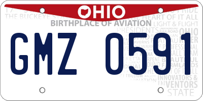 OH license plate GMZ0591