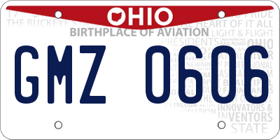 OH license plate GMZ0606