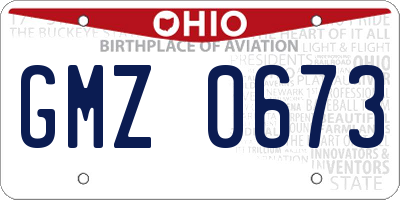 OH license plate GMZ0673