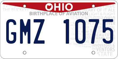 OH license plate GMZ1075