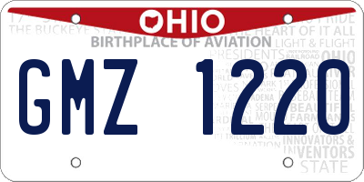 OH license plate GMZ1220
