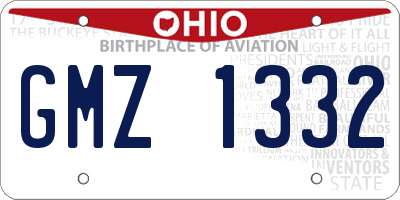 OH license plate GMZ1332