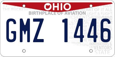 OH license plate GMZ1446