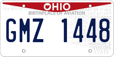 OH license plate GMZ1448