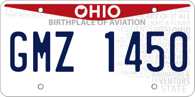 OH license plate GMZ1450