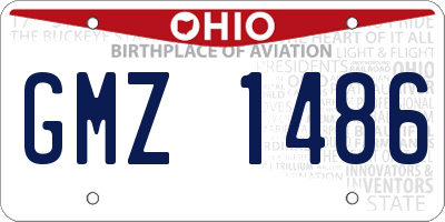 OH license plate GMZ1486