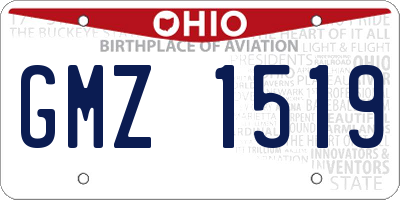 OH license plate GMZ1519
