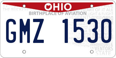 OH license plate GMZ1530
