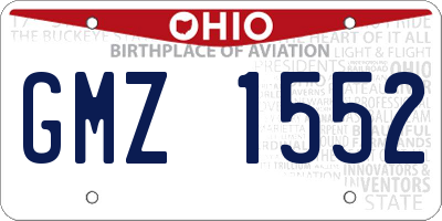 OH license plate GMZ1552