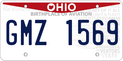 OH license plate GMZ1569