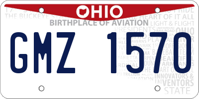 OH license plate GMZ1570