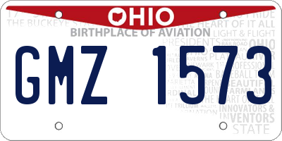 OH license plate GMZ1573