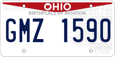 OH license plate GMZ1590
