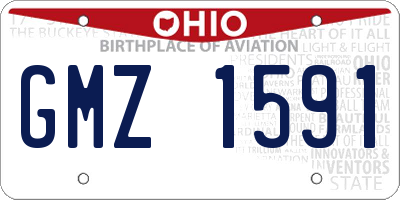 OH license plate GMZ1591