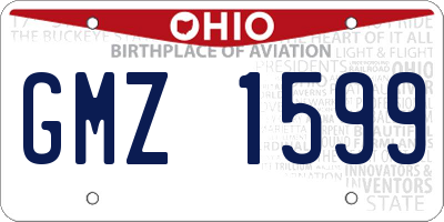 OH license plate GMZ1599