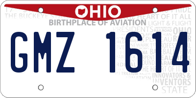 OH license plate GMZ1614