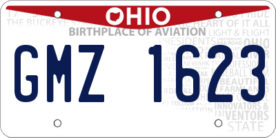 OH license plate GMZ1623