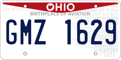 OH license plate GMZ1629