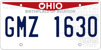 OH license plate GMZ1630