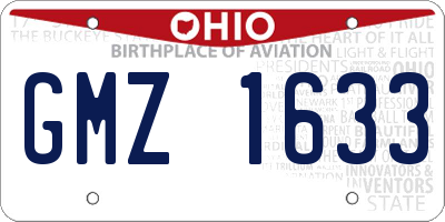 OH license plate GMZ1633