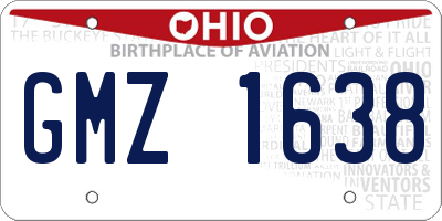 OH license plate GMZ1638