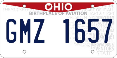 OH license plate GMZ1657