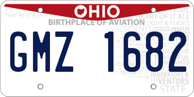 OH license plate GMZ1682