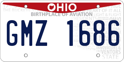 OH license plate GMZ1686